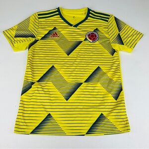 Adidas Columbia Jersey Mens Medium 2019 Home Kit Futbol Team Yellow Soccer